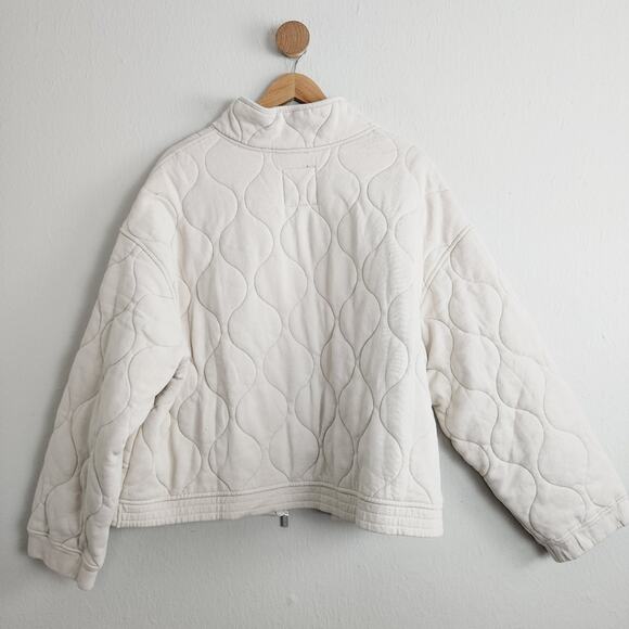 Sanctuary The Weekend Quilted Padded Knit Jacket Cream Beige Plus Size 2X NWOT - Picture 14 of 15